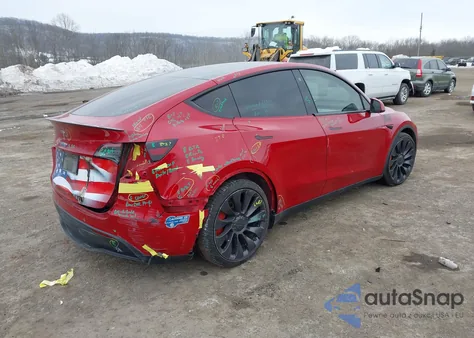2021 Tesla Model Y Performance Dual Motor All-Wheel Drive from USA, damaged, VIN 5YJYGDEF4MF093230